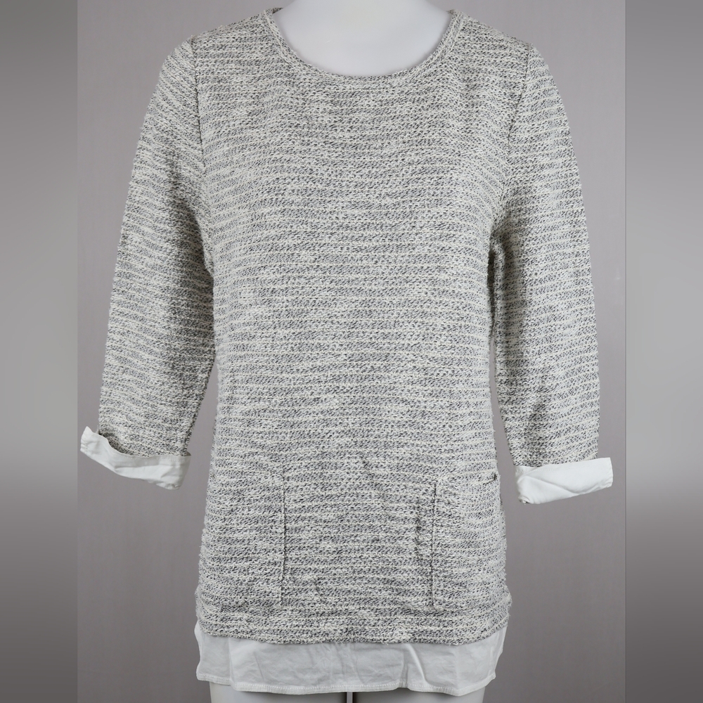 Talbots Women's Textured Gray Sweater